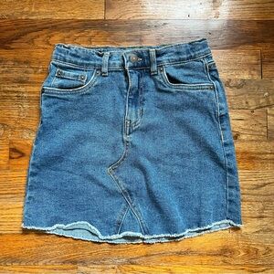 Levis Denim Blue Skirt High Rise Girls Size 8 Regular